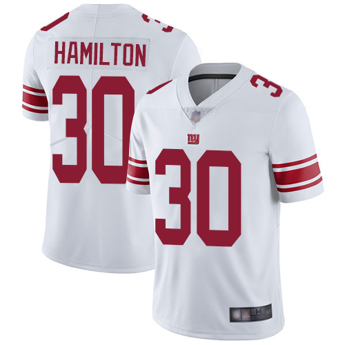 Men New York Giants #30 Antonio Hamilton White Vapor Untouchable Limited Player Football NFL Jersey->women nfl jersey->Women Jersey